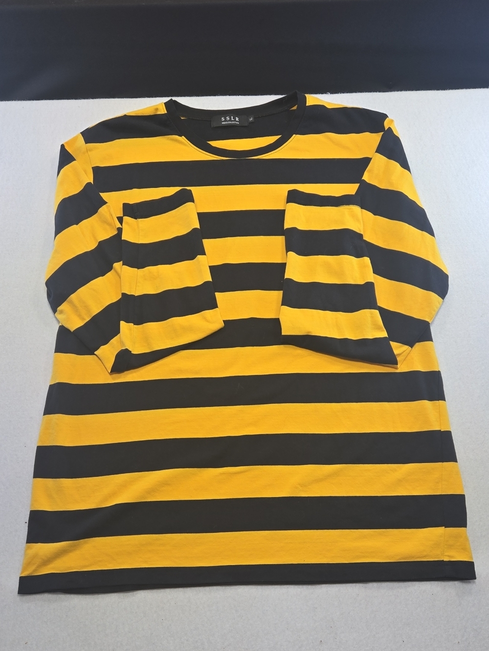 SSLR Black & Yellow Striped Tee